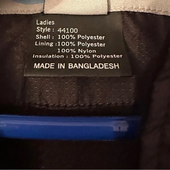 Obermeyer Quilted Jacket Zip Front Fleece Lined Black Women's Size 8 - Picture 4 of 4